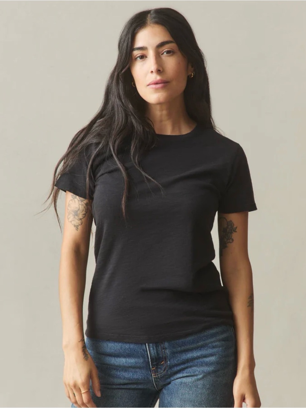 J. Crew Black Crewneck Short Sleeve Tee
